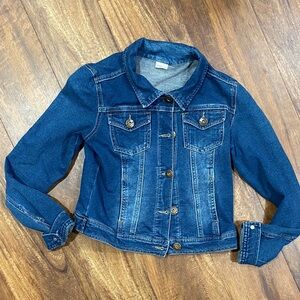 Mudd Girls Size 14 Denim Jacket Dark Blue Jean y2k Jacket Winter Wear